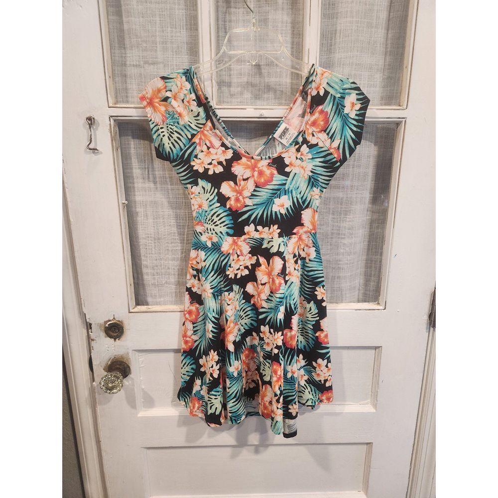 Victoria's Secret PINK Hawaiian Print Floral Open Back‎ Dress Women's Size XS